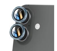 Avizar Protector cámara para iPhone 16 Plus Lente de Cristal templado, Azul