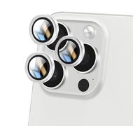Avizar Protector cámara para iPhone 16 Pro Max Lente templada, Plateado