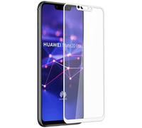 Avizar Protector Cristal Templado Borde Blanco para Huawei Mate 20 Lite
