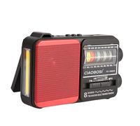 Avizar Radio 3 Bandas FM / AM / SW con USB MP3 y Lámpara LED, / Rojo