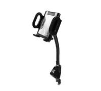 Avizar Soporte para coche enganche encendedor + 2 puertos USB,