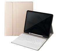 Avizar Teclado Bluetooth QWERTY iPad Pro 12.9 y Air 13 con funda, Dorado