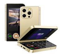 Avizar Teléfono V899 Plegable 2G - Doble pantalla con teclas , 1350mAh, Dorado