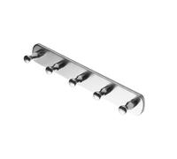 Avizar, Toallero de pared con 5 ganchos de acero inoxidable con adhesivos 3M