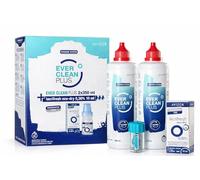 Avizor Ever Clean Plus | Solución Potente de Desinfección Intensiva para Lentes de Contacto | Limpieza Profunda con gotas oculares | Formato 2x350 ml + Lacrifresh Ocu-Dry 0,30% 10 ml