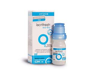 Avizor Lacrifresh Ocu-Dry 0,20% | Gotas Oculares para Sequedad Ocular Leve a Moderada | Apto para Lentes de Contacto | Formato 10 ml