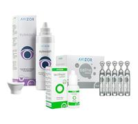 Avízor Pack Cuidado Ocular: Eyewash 250ml + Lacrifresh Comfort 15ml + Saline Unidosis 30x5ml | Sequía, Lentillas