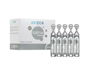 Avizor Saline Monodosis | Solución Salina sin Conservantes para Lentes de Contacto | Ideal para Viajes y Ojos Sensibles | 30x0,4ml