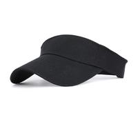 AVJERA Gorra con visera para niños de 4 a 10 años, protección solar para la playa, gorra de verano, visera para correr, golf, tenis, deporte, gorra con visera para el sol, gorra de béisbol, Negro