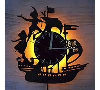 AVJERA Peter Pan Retroiluminación LED Disco de Vinilo Reloj de Pared Retro Año Nuevo Navidad Regalo de cumpleaños Personalidad Diseño Creativo para el hogar Decoración de la Pared