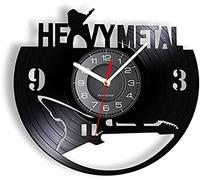AVJERA Reloj de Pared con Discos de Vinilo Heavy Metal Rock Band Reloj de Pared con Discos de Vinilo LP Rock N