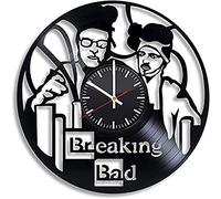 AVJERA Reloj de Pared de Vinilo Breaking Bad, Reloj de Pared Retro con Disco de Vinilo, cumpleaños, Año Nuevo, Navidad, Regalo de cumpleaños, diseño Creativo para el hogar con Personalidad