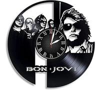 AVJERA Reloj de Pared Retro con Disco de Vinilo Bon Jovi, cumpleaños, Año Nuevo, Navidad, Regalo de cumpleaños, Personalidad, diseño Creativo para el hogar