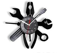 AVJERA Reparación de automóviles, Arte de Pared, Servicio de automóviles, mecánico, Garaje, Sala de Estar, Reloj de Pared, Letrero de reparación de automóviles, Disco de Vinilo mecánico W