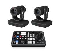 AVKANS Kit de cámara NDI, LV20N Live Streaming PTZ con SDI HDMI para Culto a la Iglesia, transmisión en Vivo, Teclado Super Joy JoyStickController