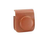 AVKGCZ Bolsa de almacenamiento de piel sintética con correa ajustable para cámara, resistente a los arañazos para cámaras deportivas, Brown
