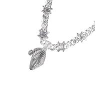 AVKGCZ Collar con colgante de acrílico transparente para mujer, con textura acrílica para uso diario y ocasiones especiales, joyería elegante de fe