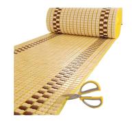 AVkgwrtb cojín de bambú para el Verano, Corte Libre Amarillo los 50-300cm del Amortiguador Banco de la Estera sofá bambú for el Patio bahía(Yellow50,280cm)