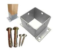 AVLLSO Anclajes de Poste Soporte de Soporte de Poste Reforzado para Poste de Madera 6x6 8x8, Base de Anclaje de Brida de Acero Inoxidable para Cubierta de buzón(1pc,100 x 100mm/3.9 x 3.9in)