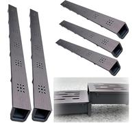 AVLLSO Canal evacuación de Lluvia Kit de Drenaje Estrecho a presión con Rejilla de Acero Inoxidable, 50 cm Canaleta de plástico para Suelo de Garaje para Entrada de jardín(5 Pcs)