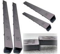 AVLLSO Canal evacuación de Lluvia Kit de Drenaje Estrecho a presión con Rejilla de Acero Inoxidable, 50 cm Canaleta de plástico para Suelo de Garaje para Entrada de jardín(4 Pcs)