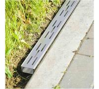 AVLLSO Canaleta de desagüe Canal Drenaje Acero Inoxidable 100cm Rectangular - Kit con Rejillas para Jardín Garaje Cocina (100x15x8cm/39.4x5.9x3in)