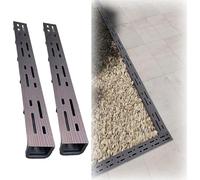 AVLLSO Cubierta de Drenaje 50 cm/19,7 Pulgadas Drenaje de Zanja con Rejilla de Acero Inoxidable extraíble y canaleta de plástico, para Uso en Exteriores(2 Pcs)