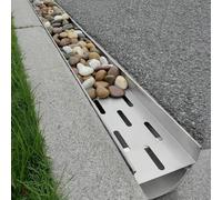 AVLLSO Cubierta de Drenaje Placa de Cubierta Superior de guijarros, Drenaje de Canal Invisible para el Drenaje Lateral de la losa de hormigón/Patio/jardín(100x17x25cm)