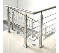 AVLLSO Pasamanos Escalera Redondo Kit de hardware de balaustrada de alambre/escaleras, 36/42 pulgadas de altura Barrancillas del porche de la cubierta(H 43.3 in,L 6.5ft/79in)