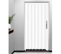 AVLLSO Puerta Plegable Interior Puerta Deslizante del Divisor de la habitación, 80 90 100 120 140 160 cm de Ancho Puertas retráctiles del Granero, Paneles de Aluminio(H 220cm,W 110cm)