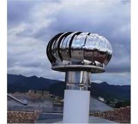 AVLLSO Rejilla Ventilación Tapa de Chimenea de Escape de Techo Redondo 4 6 8 10 12 Inch, Acero Inoxidable Spinner Chimney Cow para Estufa Ventilación de Tubo Protección(600mm/23.6 in)