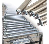 AVLLSO Rodillo transportador 1" 1,5" 2" 2,4" diámetro Rodillo de gravedad de trabajo pesado impotente, Paquete de 5 Pieza de repuesto de transmisión(Dia 38MM/1.5'',L 400MM(15.7in))