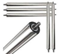 AVLLSO Rodillo transportador de Acero Inoxidable Rodillos transportadores de Gravedad de reemplazo, Conjunto de 5 Rodillo sin Motor de Acero Inoxidable(Dia 38MM/1.5'',L 650MM(25.5in))