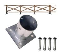 AVLLSO Soporte de Base para Poste de Cubierta Soporte de Base de Postes Redondos 3 4 6 8 Pulgadas, Manga de Poste de Brida de Piso Pesado para Vigas de Madera(1pc Dia X H,190x120mm/7.5x4.7in)