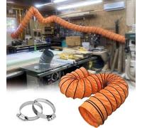 AVLLSO Tubo Flexible de Salida 50 30 25 20 6 pies de Largo Ductos espaciales de Arrastre, Manguera Flexible de ventilación de conducto de Aire de PVC(L 20 Ft/5m,ID(A) 6.2 in/160MM)