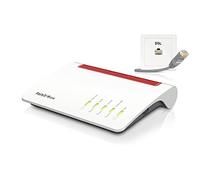 AVM FRITZ!Box 7590 router inalambrico Doble banda (2,4 GHz / 5 GHz) Gigabit Ethernet 3G 4G Gris, Rojo ( 20002784 )
