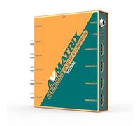 AVMATRIX SD2080 - Divisor y convertidor SDI/HDMI 2x8 - Entrada de detección automática, 4 salidas SDI + 4 salidas HDMI, soporta hasta 1080p60, selección de interruptor DIP, bloqueo de alimentación CC