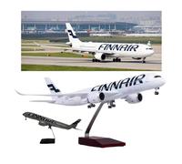 AVMLWEPA 1:150 Fin n A350 - Modelo de avión con luces retráctiles, tren de aterrizaje retráctil, motores giratorios, avión de aleación de resina de alta calidad, coleccionable para decoración del