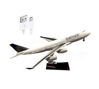 AVMLWEPA 1:150 Scale B747 Civil Passenger Diecast Aircraft Model with Touch-Sound Activated Lights Removable Stand Premium Collectible Display for Adult Aviation Enthusiasts Office Desk Gift(Upgrade)