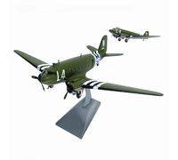AVMLWEPA Avión de Transporte C-47 Escala 1:100, Modelo aleación Metal Fundido a presión, avión Militar con hélices giratorias, Soporte exhibición, Regalo for entusiastas aviación, coleccionistas