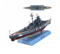 AVMLWEPA Bismarck Battleship 1:1000 Scale Pre-Assembled Alloy Model 14.2 Inch Desktop Warship Display with Stand, Military Collectible Gift for Adults History Navy Enthusiasts