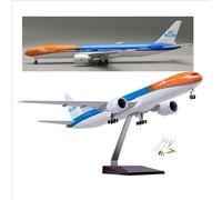 AVMLWEPA Estatua de la colección de aviones modelo Holland 777 a gran escala 1:130 con control de sonido o tacto ligero y kit de herramientas de limpieza de puntas de 10 piezas para decoración o