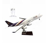 AVMLWEPA Upgraded 1:150 Thai B747 Aircraft Model with Lights Opening Doors Display Stand Detailed Static Collectible for Aviation Enthusiasts Adult for Home Display Office Décor(Upgrade)