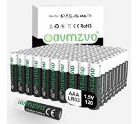 avmzvo Pilas AAA LR03 120 pilas alcalinas de 1,5 V, potencia duradera, potente, se puede utilizar para juguetes, despertador y otros dispositivos electrónicos