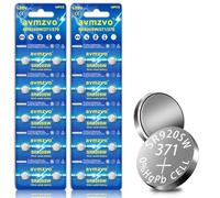 avmzvo Pilas de botón SR920SW, 20 unidades, 371 V371 AG6 LR920, pilas alcalinas de 1,5 V, embalaje seguro para niños
