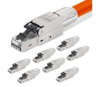 AVNSCNK Conector Cat 7, conector RJ45 Cat 7 NS-7 a abrazadera de corte (LSA), contactos dorados, conector de red Cat7 sin herramientas, conector LAN de 10 Gbps para cable de conexión (8 unidades)