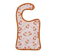 avo + cado Babero Nibbler a partir de 6 meses - Se puede limpiar y lavar, con bandeja de recogida y parte trasera de forro polar suave, ideal para bebés con luz led, ajuste universal, Zorros, Talla