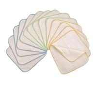 avo + cado Toallitas de franela de algodón orgánico de una sola capa, 15 unidades, reutilizables para bebé, como reemplazo para toallitas húmedas, multicolor y veraniego