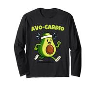 AVO-Cardio Funny Fitness Runner Avocado Lover Men Women Kids Manga Larga