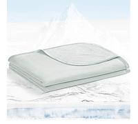 Avoalre 2 en 1 Manta Refrescante 150×200cm Manta Verano de Doble Cara con Fibra de Bambú Japonesa Q-MAX>0.5 Transpirable Suave Anti Estático Alivia Sudor y Ayuda Sueño para Cama Sofá, Gris
